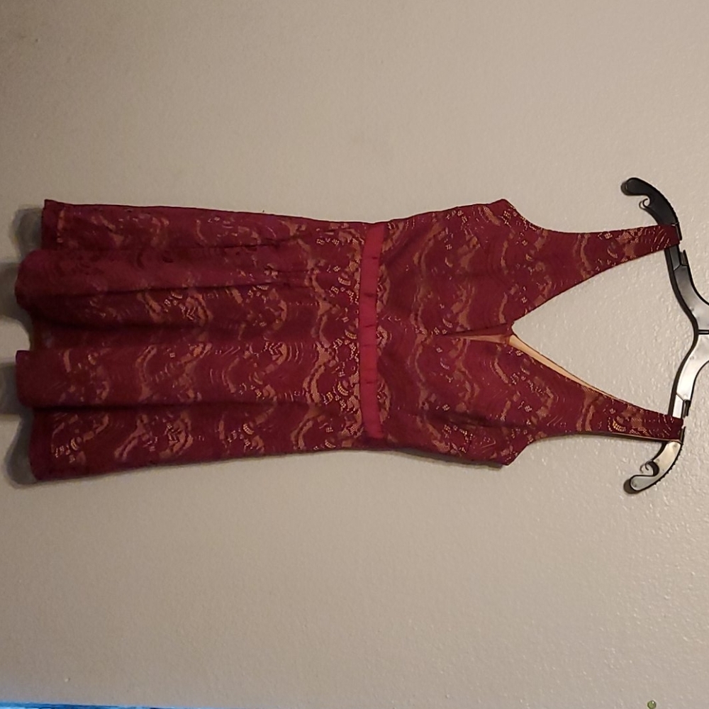 Maroon skater dress